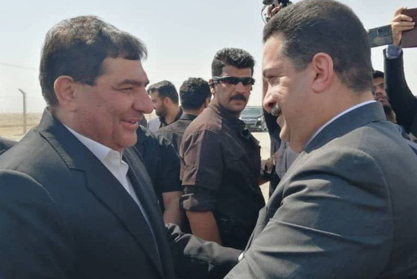 دیدار نخست وزیر عراق با معاون اول رئیس جمهور در نقطه صفر مرزی+ فیلم