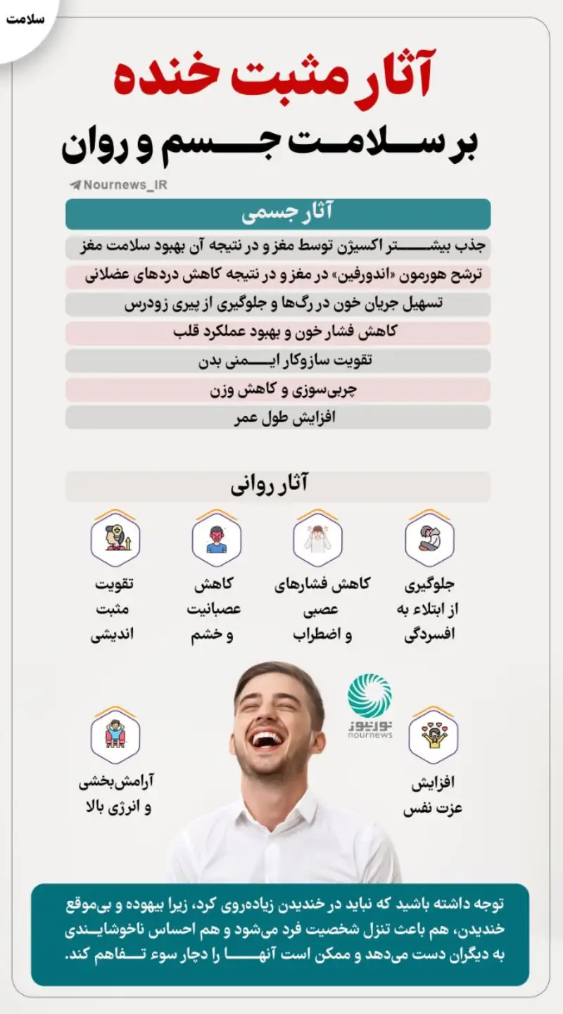 آثار مثبت خنده بر سلامت جسم و روان