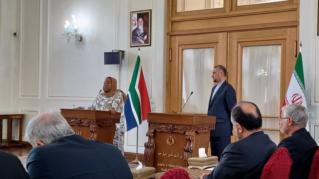 Iran's FM hails South Africa's strong stance in support of Palestine
