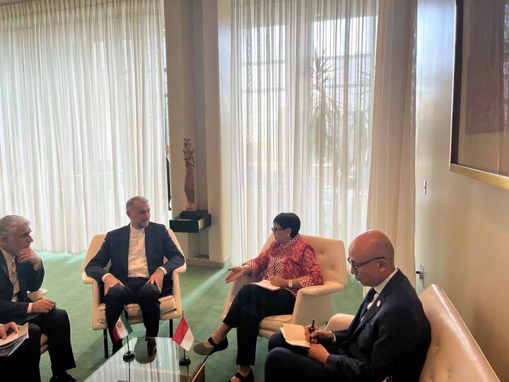 Iranian and Indonesian FMs discuss humanitarian situation in Gaza