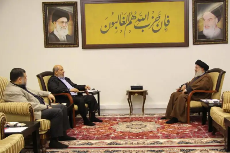 دیدار و رایزنی رهبران حماس با سید حسن نصرالله درباره تحولات غزه
