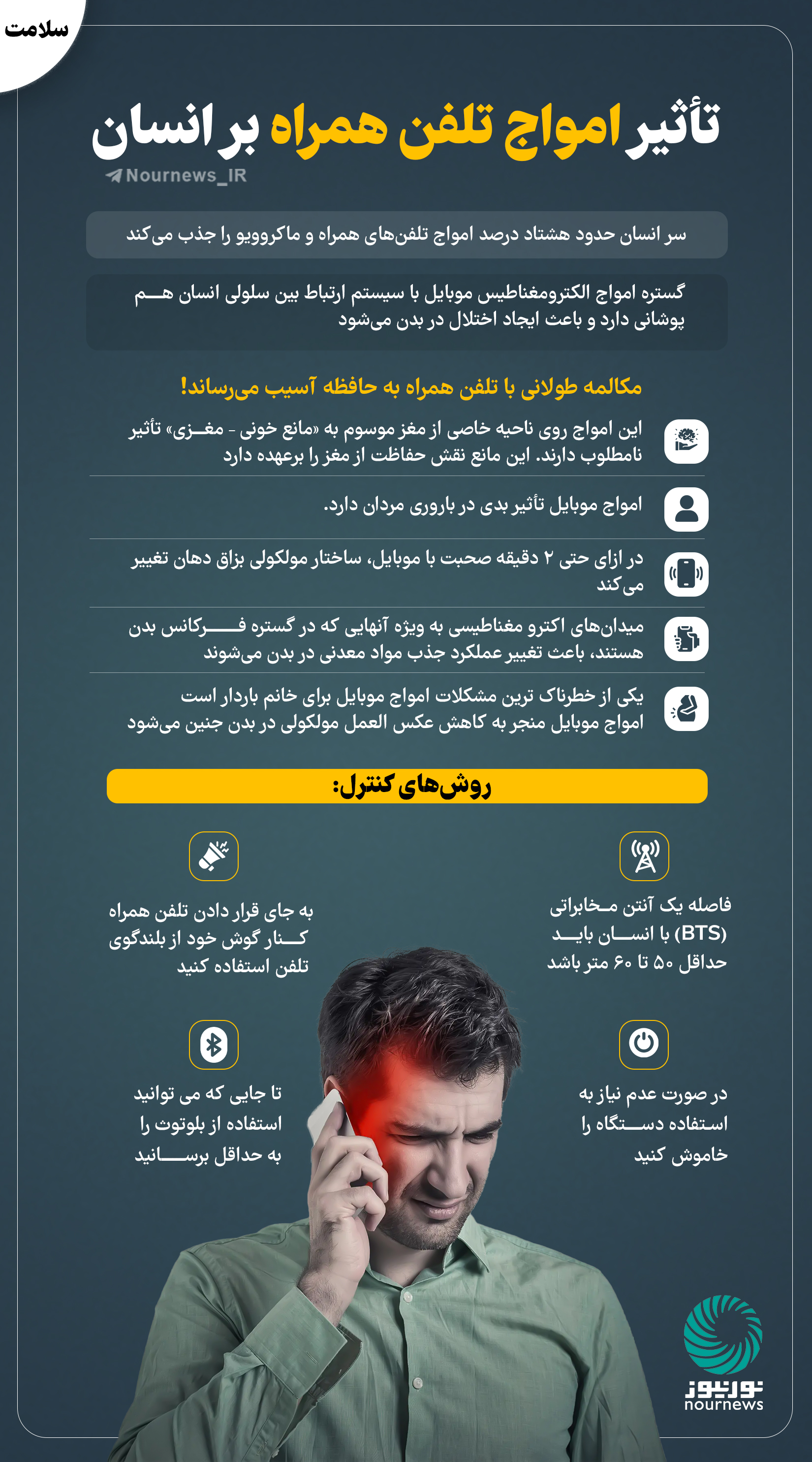 تأثیر امواج تلفن همراه بر انسان