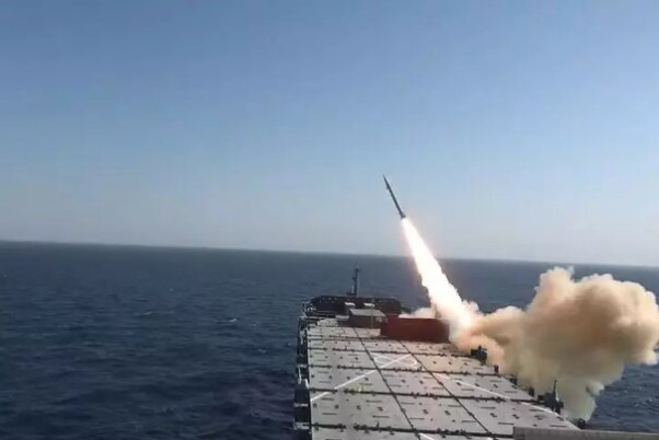 IRGC fires ballistic missile from warship for first time