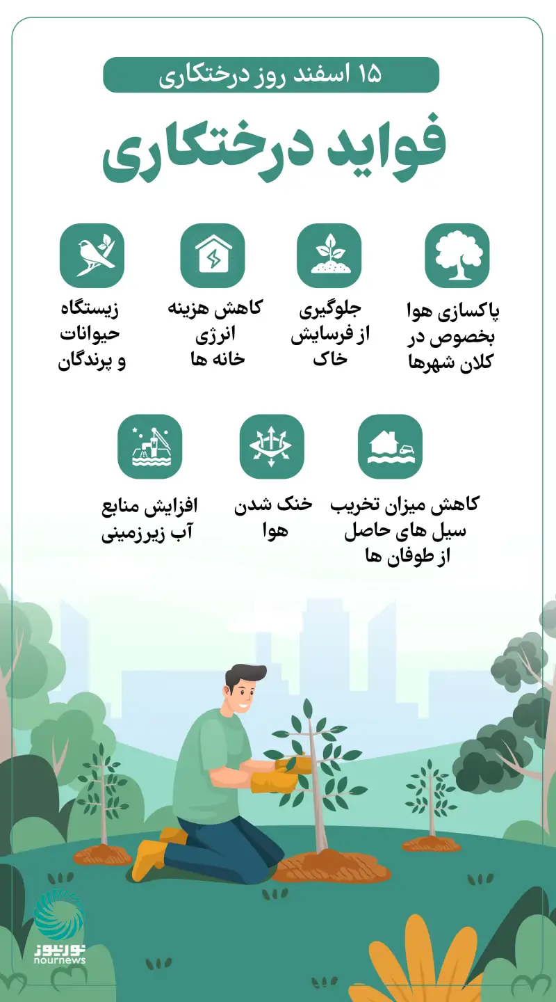نوراینفو | فواید درختکاری