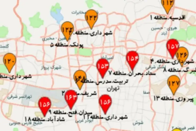 هوای تهران ناسالم شد