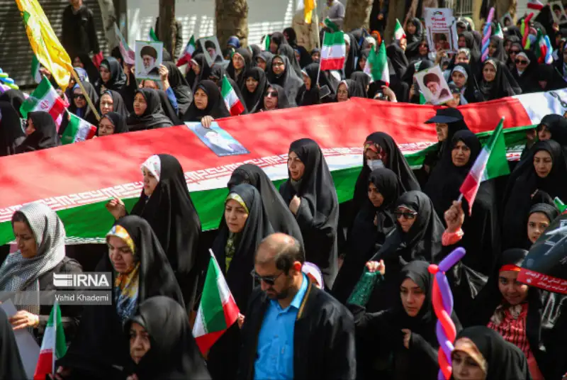 تجمع اعتراضی مردم ولایت مدار اهواز علیه اغتشاشگران