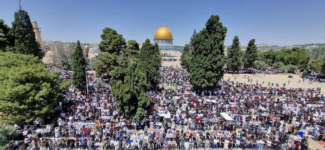 مشارکت 120 هزار نمازگزار در نماز جمعه پایانی ماه رمضان در مسجد الاقصی
