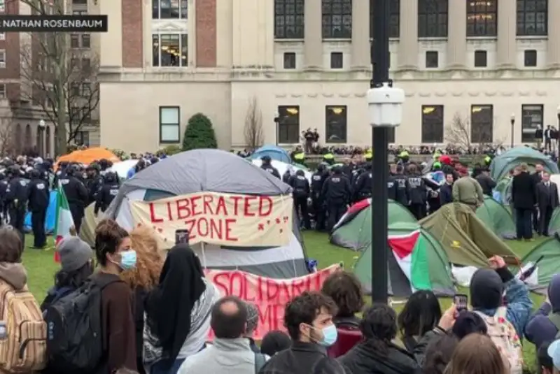 ادامه تظاهرات‌ حامیان فلسطین در دانشگاه کلمبیا آمریکا