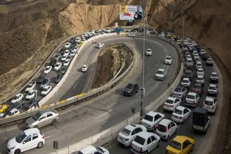 ترافیک سنگین در محور چالوس