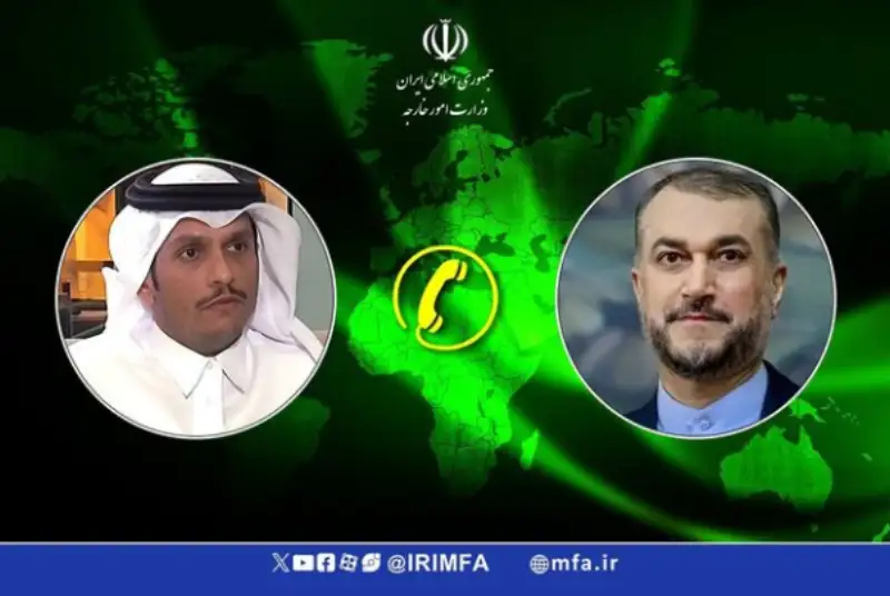 گفت‌وگوی تلفنی وزرای امور خارجه جمهوری اسلامی ایران و قطر