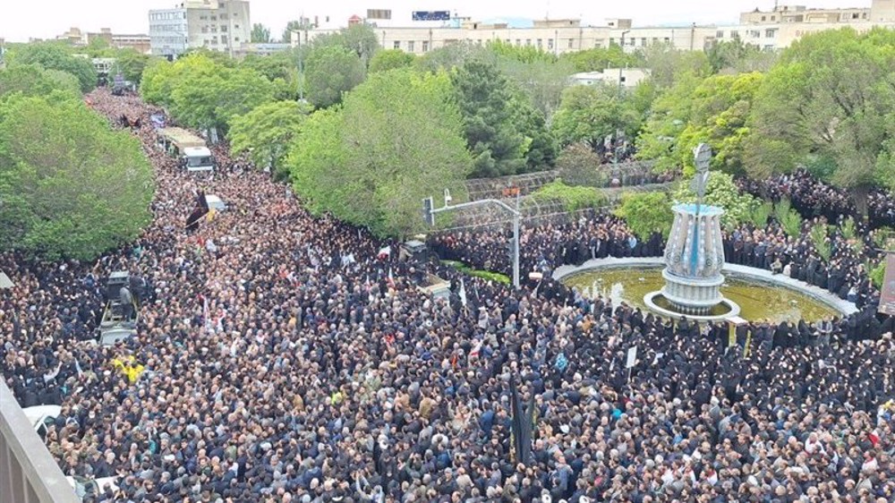 Funeral ceremony of Iran’s president, his entourage held in Tabriz