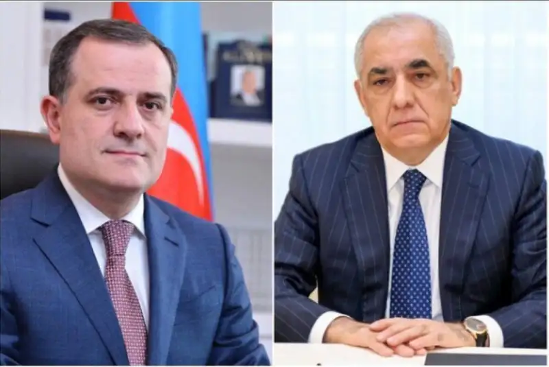 ورود نخست‌وزیر و وزیر خارجه آذربایجان به تهران + فیلم