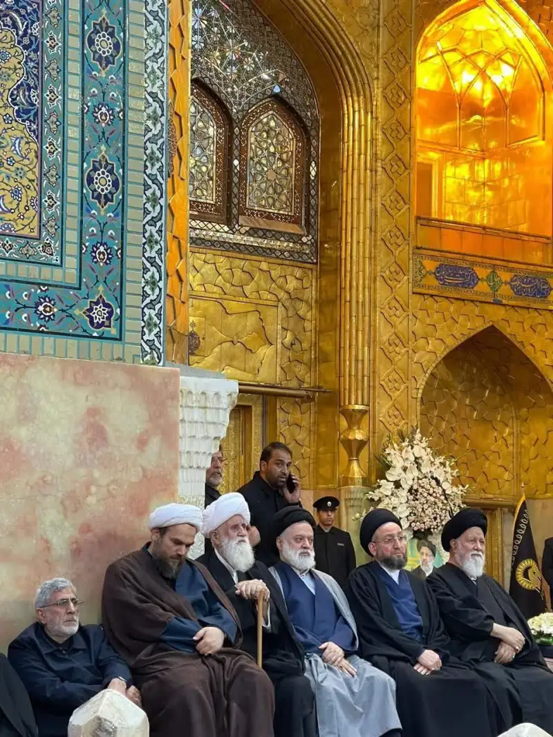 حضور سیدعمار حکیم در تشیع رییس جمهور