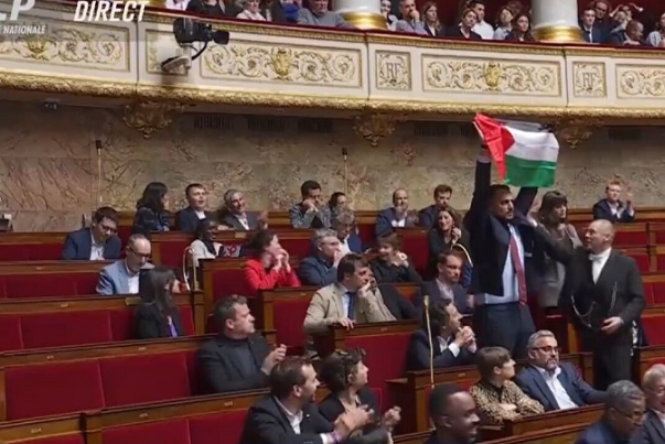 Палестинский флаг в парламенте Франции