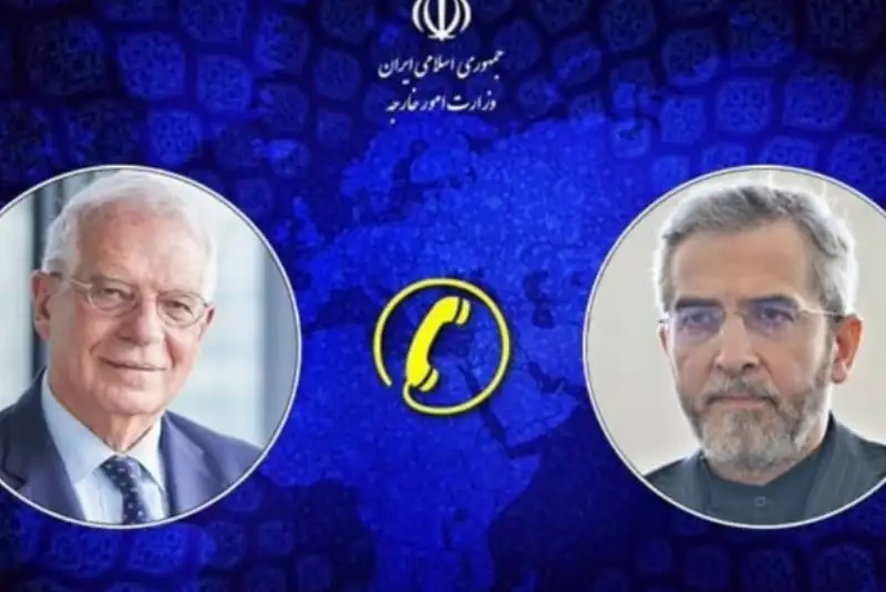 گفت‌وگوی تلفنی علی باقری با جوزپ بورل