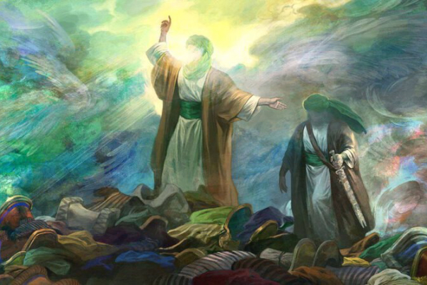 رونمایی از نقاشی حسن روح‌الامین برای عید غدیر