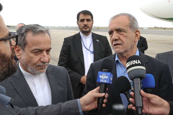 Iran pres. gives message of peace, security upon arrival in New York