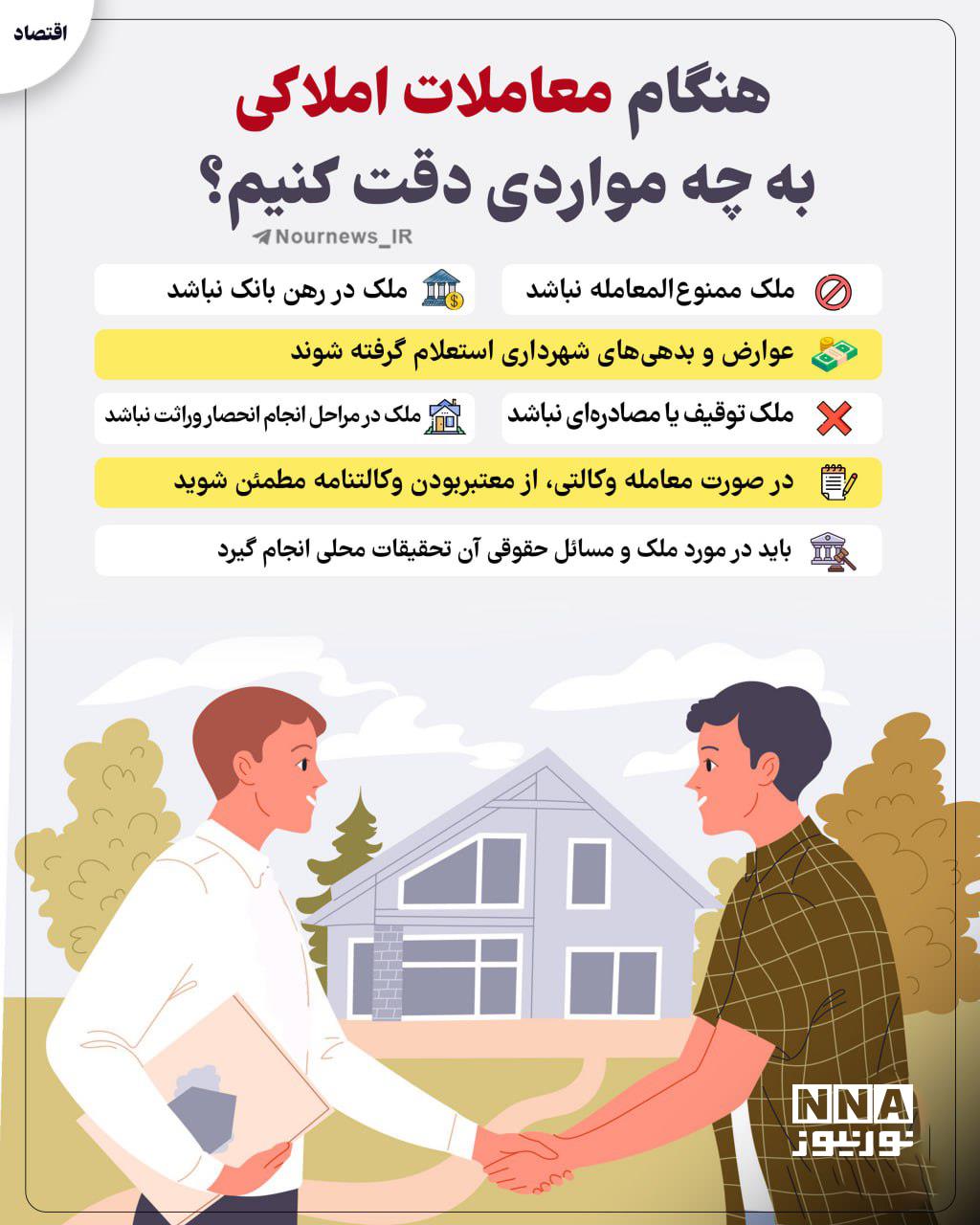 نوراینفو  | هنگام معاملات املاکی به چه مواردی دقت کنیم؟