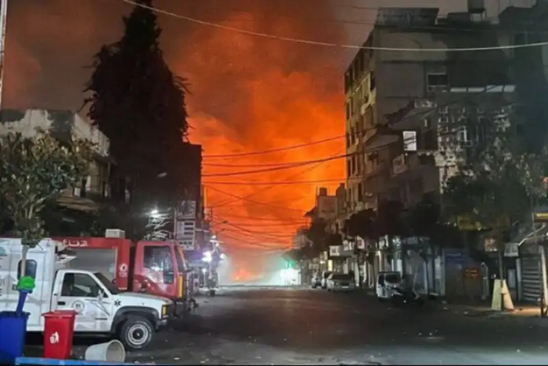 بمباران شهر نبطیه در جنوب لبنان