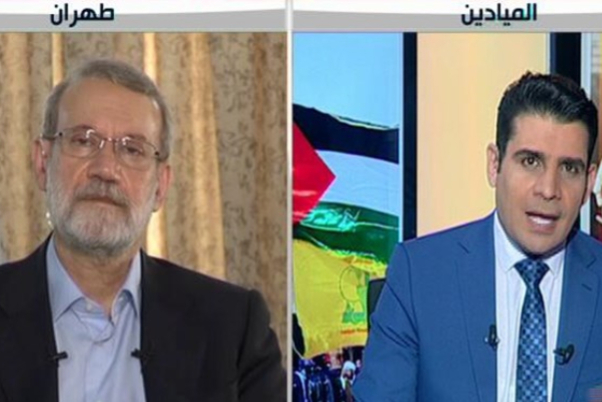 Лариджани сказал Аль-Маядину: Я был носителем послания лидера Башару Асаду и Набиху Берри