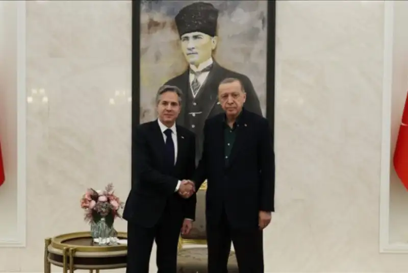 دیدار و گفت‌و‌گوی وزیر خارجه آمریکا با اردوغان درباره تحولات سوریه