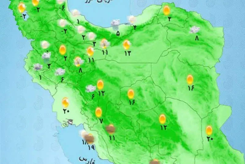 هوای آرام و پایدار کشور/ تهران آلوده است
