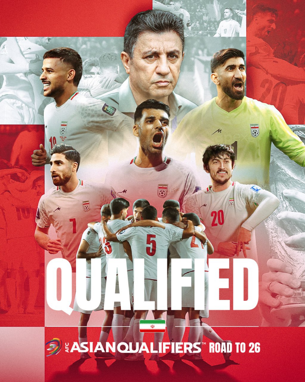 پوستر فیفا و AFC به بهانه صعود تیم ملی ایران به جام جهانی
