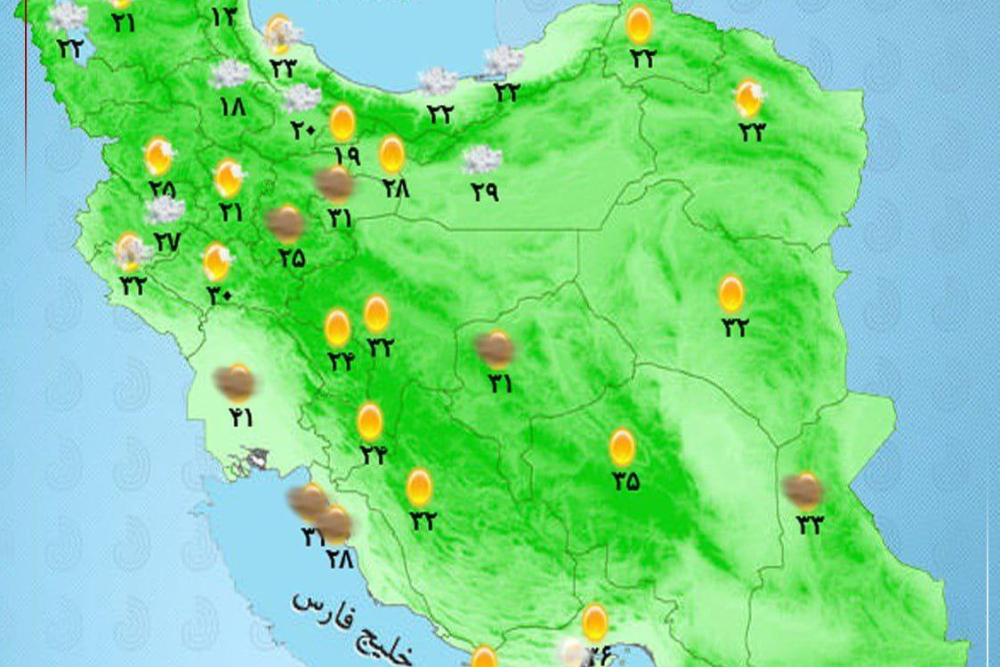 وضعیت آب و هوا امروز چهارشنبه 7 خرداد 1404+ وضعیت استانها