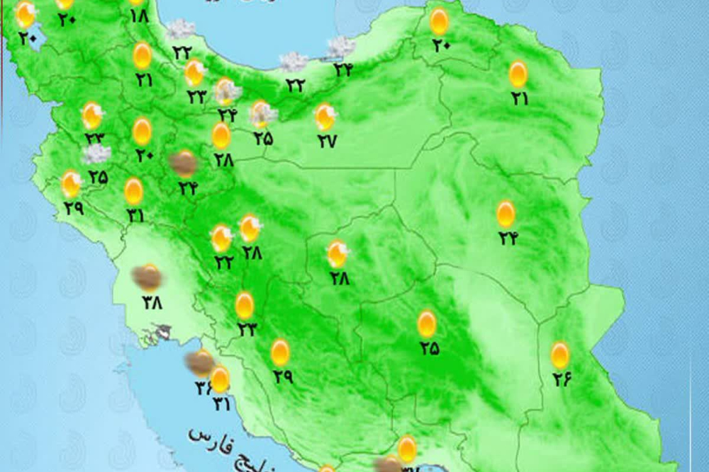 وضعیت آب و هوا امروز جمعه 9 خرداد 1404+ وضعیت استانها