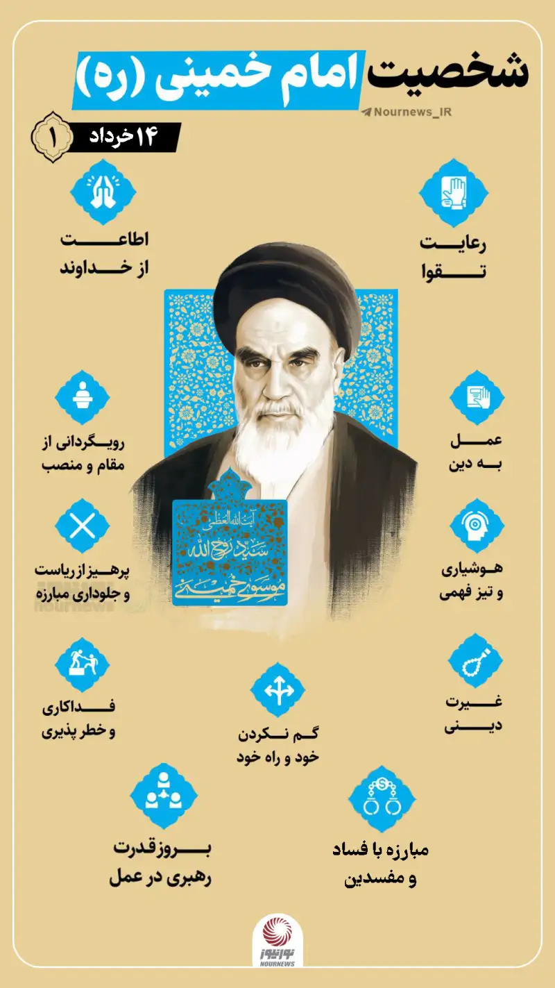 نوراینفو | 11 ویژگی شخصیتی امام خمینی(ره)