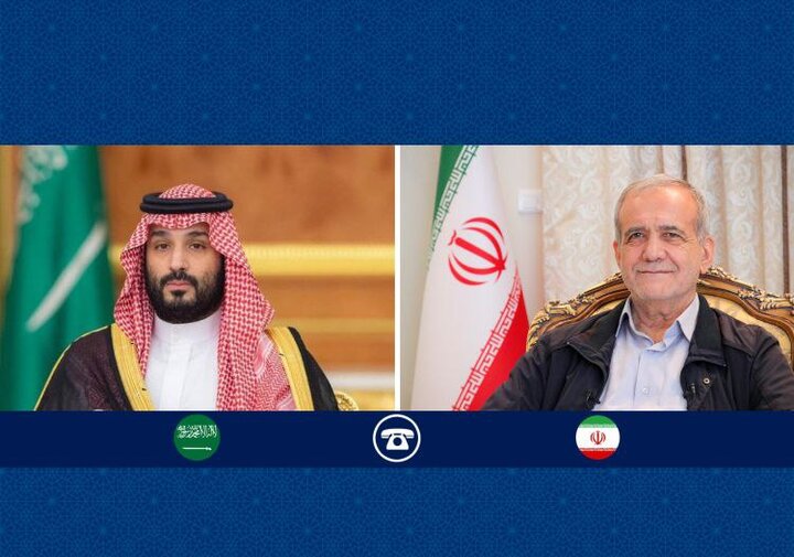 Pezeshkian, MBS discuss developing Iran-Saudi Arabia ties