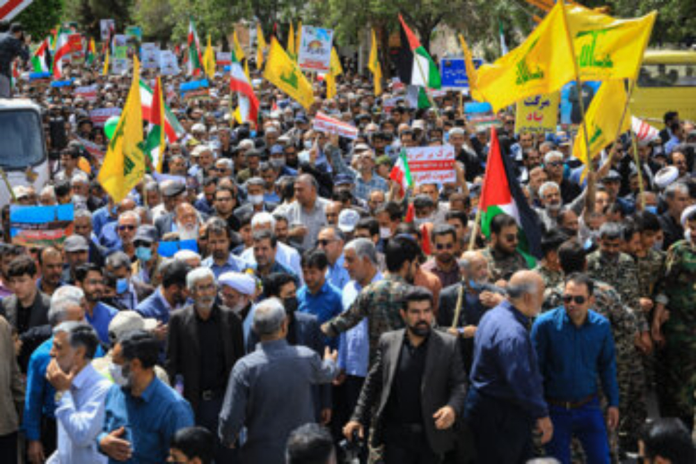 تصاویر حضور باشکوه مردم در راهپیمایی غدیر با وجود تهدیدات رژیم صهیونیستی