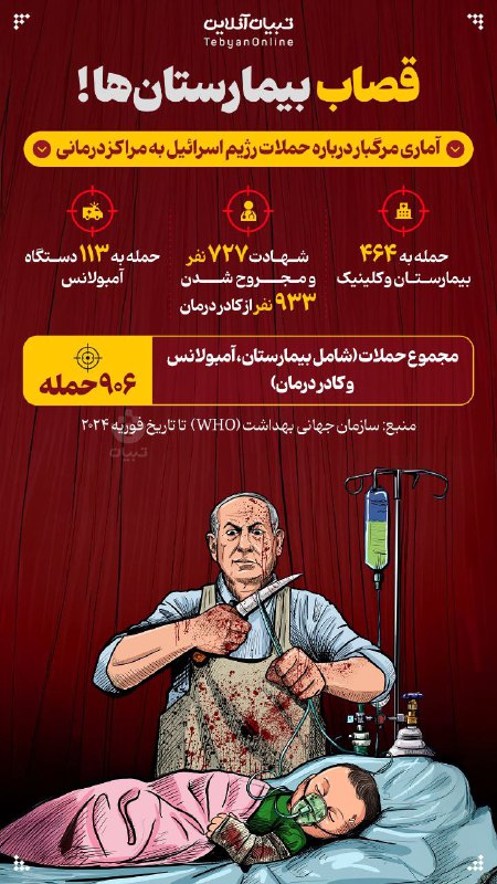 نوراینفو | نتانیاهو؛ قصاب بیمارستان‌ها!