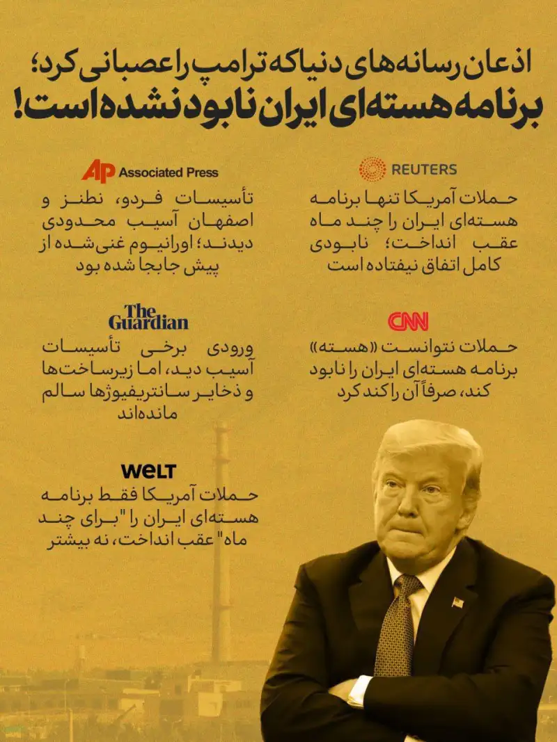 نوراینفو | اذعان رسانه‌های دنیا که ترامپ را عصبانی کرد
