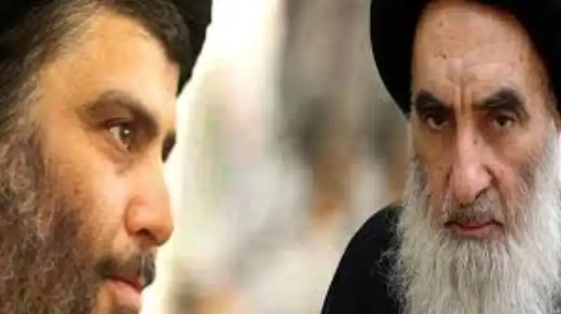 دیدار مقتدی صدر با آیت‌الله سیستانی در نجف