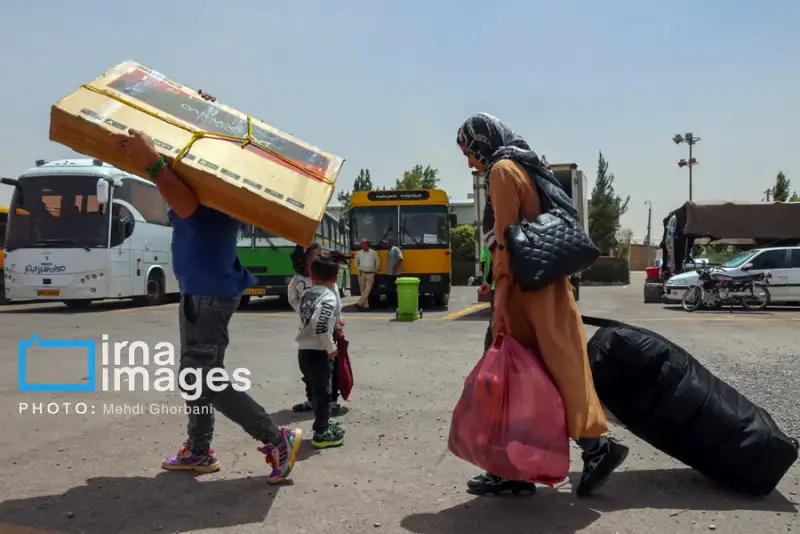 گزارش تصویری| خروج اتباع افغانستانی غیرمجاز از مرز دوغارون