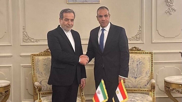 Iran, Egypt FMs discuss confronting Israel's warmongering