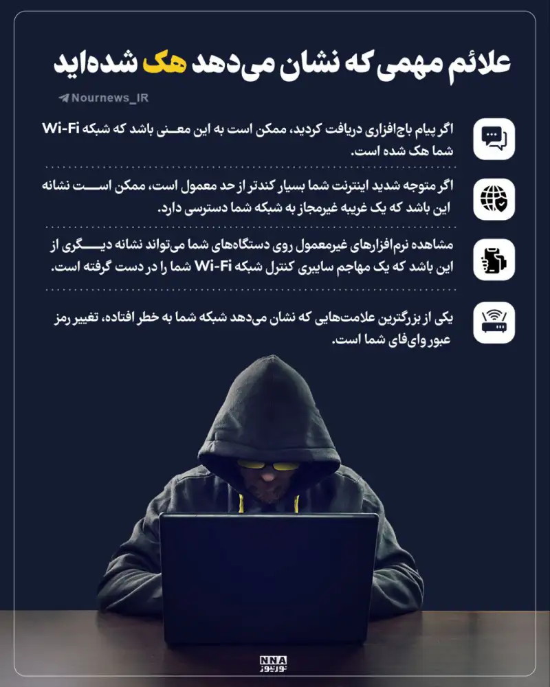 نوراینفو | علائمی که نشان می‌دهد هک شده‌اید