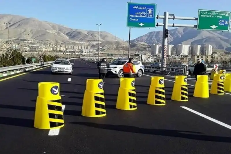 قطعه 2 آزادراه تهران-شمال به علت عملیات عمرانی بسته شد