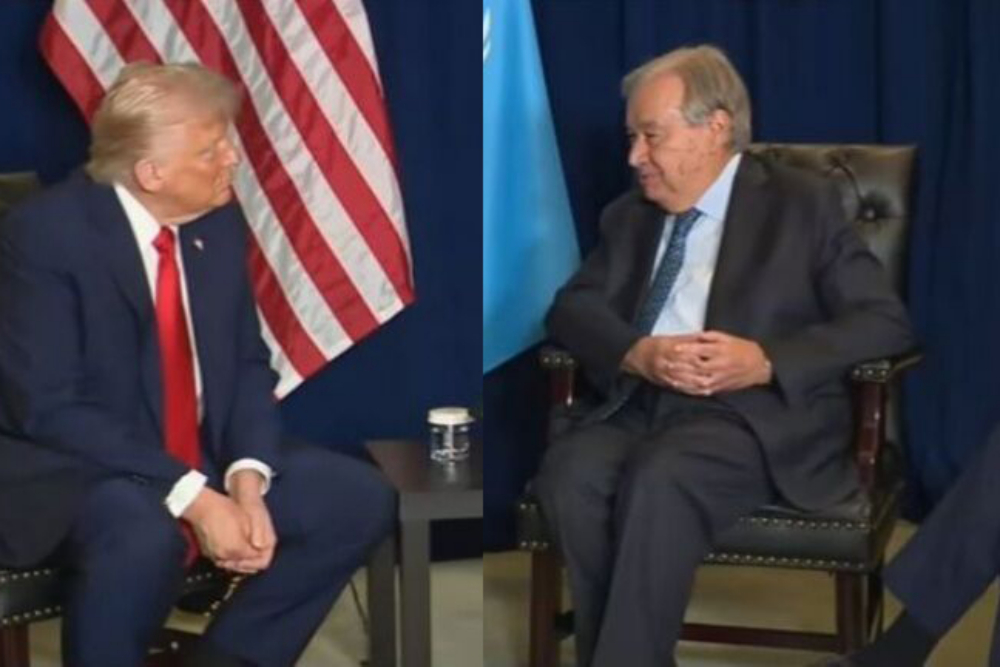 ترامپ در دیدار با گوترش: آمریکا 100 درصد از سازمان ملل حمایت می‌کند