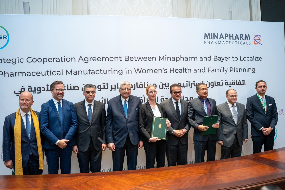 "مينا فارم  وباير" تُعلنان تحالف استراتيجي لتوطين التصنيع ونقل تكنولوجيا الدواء  وترسيخ مكانة مصر كـ " بوابة أفريقيا" للتصدير