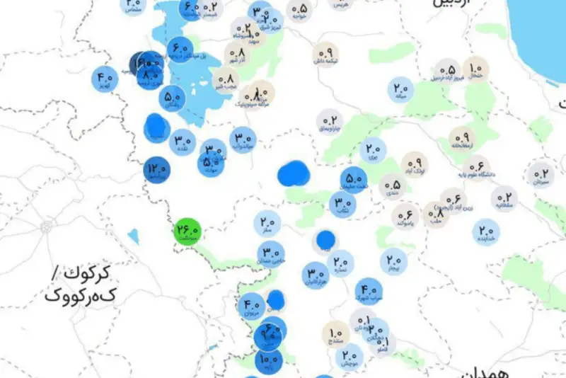 شهرهای پربارش امروز کدامند؟