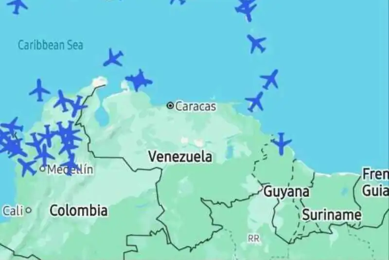 خالی شدن آسمان ونزوئلا بعد از تهدید ترامپ