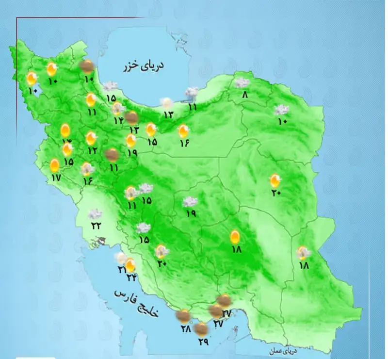 وضعیت آب و هوا امروز پنجشنبه 13 آذر+ وضعیت استان ها