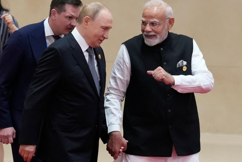 استقبال نخست وزیر هند از ولادیمیر پوتین