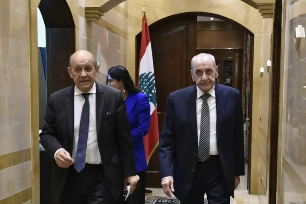 马克龙特使会见黎巴嫩议会议长