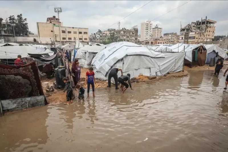 یونیسف هشدار داد: 800 هزار نفر در غزه در خطر بارش‌های سیل‌آسا