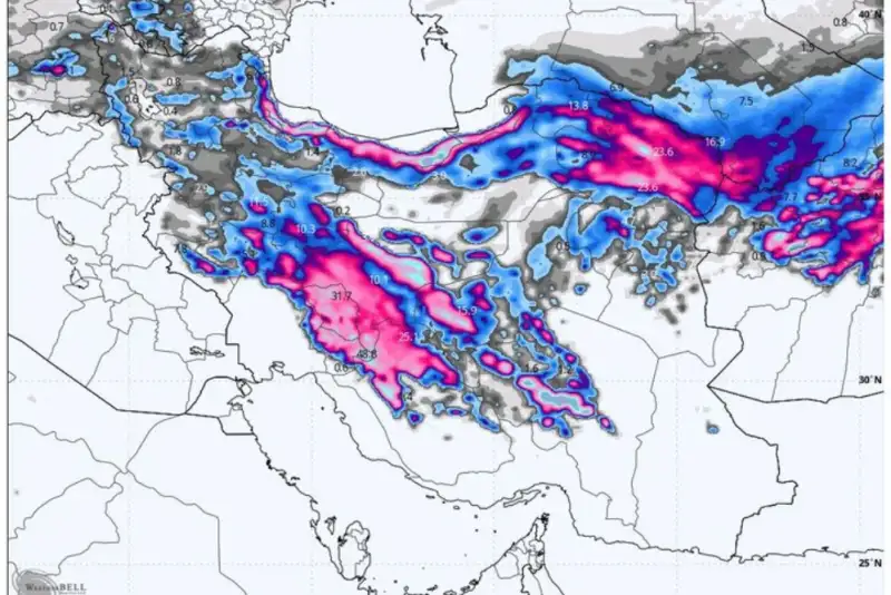 فعالیت سامانه بارشی در سراسر کشور تشدید می شود