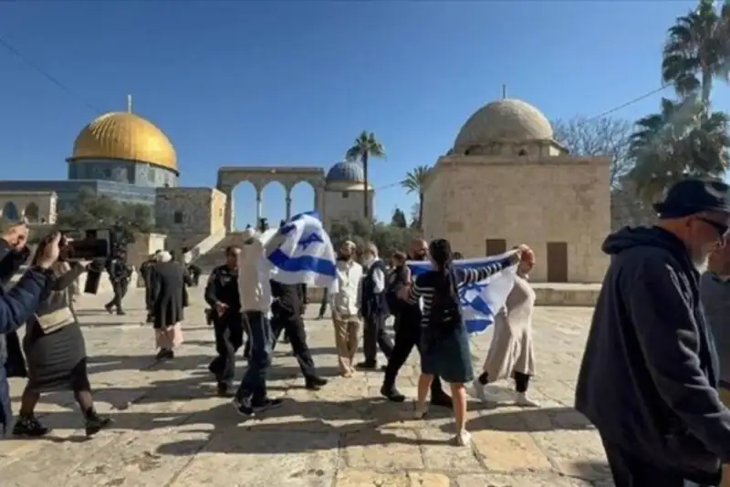 یورش شهرک نشینان به مسجدالاقصی