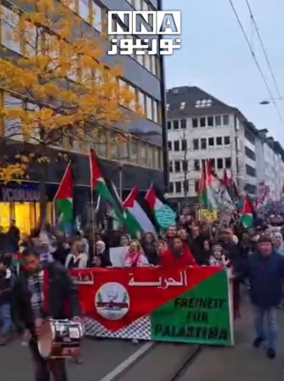 צעדת סולידריות עם עזה ופלסטין בהנובר, גרמניה